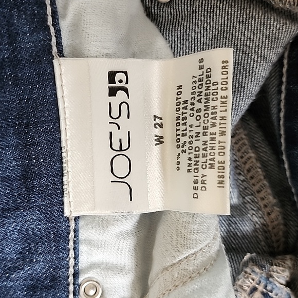 Joes Jeans The Provocateur Petite Fit Blue Capri Crop Low Risa - Picture 6 of 11